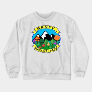 BANFF NATIONAL PARK ALBERTA CANADA Skiing Ski Mountain Mountains Boating Hiking Crewneck Sweatshirt